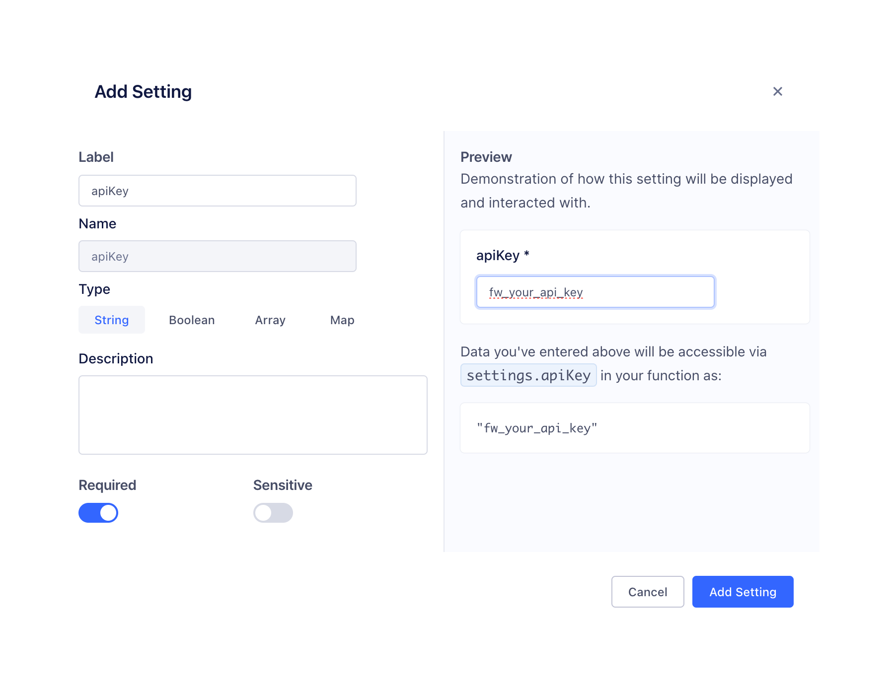 Segment API Key Setting